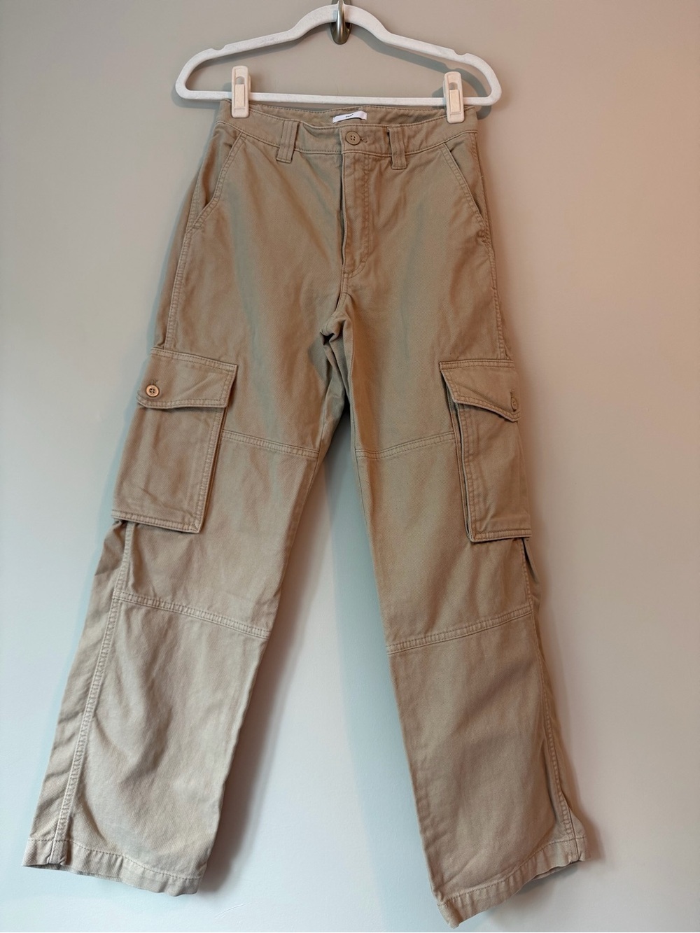 TNA Khaki Cotton Cargo Pants Sz 4 VGUC
